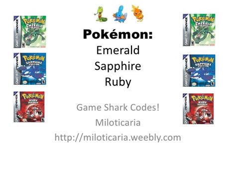 Pokemon Ruby Version – Game Shark Codes .